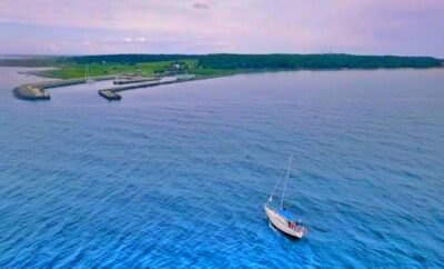 On a yacht from Riga to the island of Ruhnu. The route is for 3-4 days.