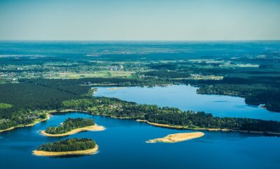 By yacht from the center of Riga to Lake Baltezers. The route takes 4 hours.